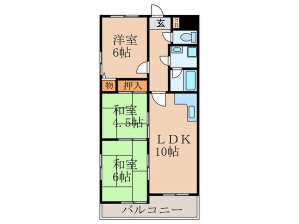 グランドメゾン南別府の物件間取画像